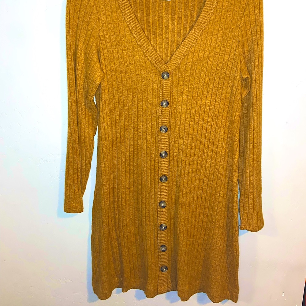 American Eagle Outfitters Button Through Waffle Dress